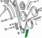 Timing chain guide rail, bottom right outside (A 116 052 16 16), Mercedes-Benz M117